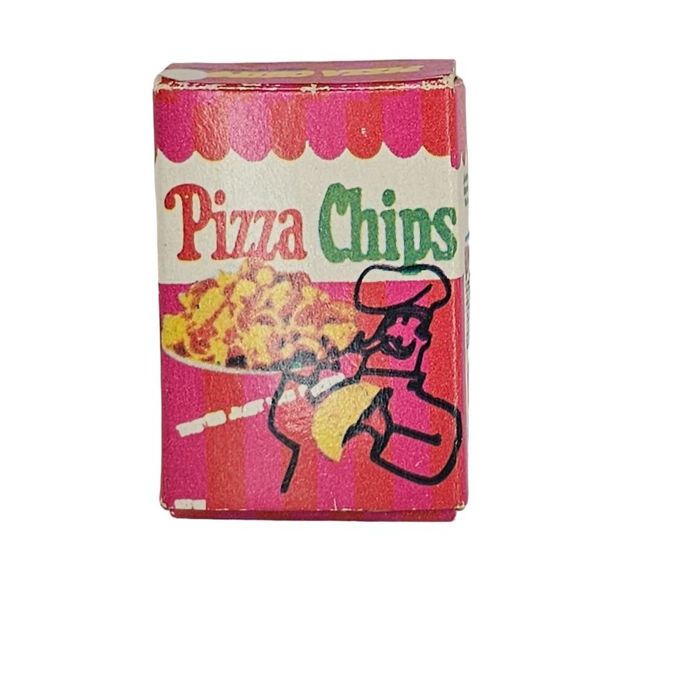 Vintage Pizza Chips Box Dollhouse Miniature